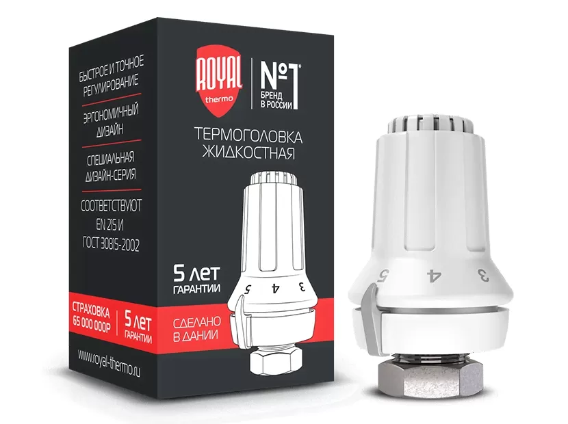 Термоголовка жидкостная Royal Thermo, М30х1,5 (RTE07.0003) Термоголовка жидкостная Royal Thermo, М30х1,5 (RTE07.0003)