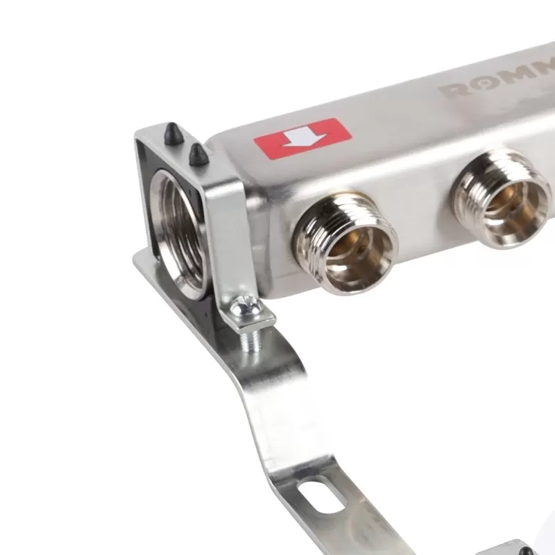 Коллектор Rommer 1"x3/4" на 3 контура с запорными клапанами (нерж. сталь) (RMS-3201-000003) Коллектор Rommer 1"x3/4" на 3 контура с запорными клапанами (нерж. сталь) (RMS-3201-000003)