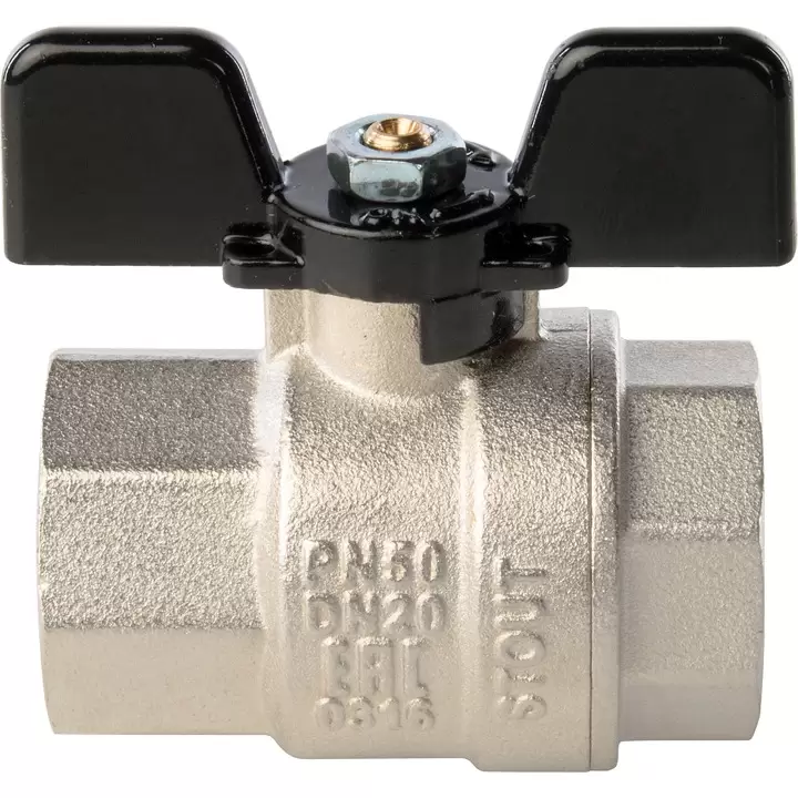 Кран шаровой STOUT полнопроходной, ВР/ВР, ручка бабочка 3/4" (SVB-0002-000020)