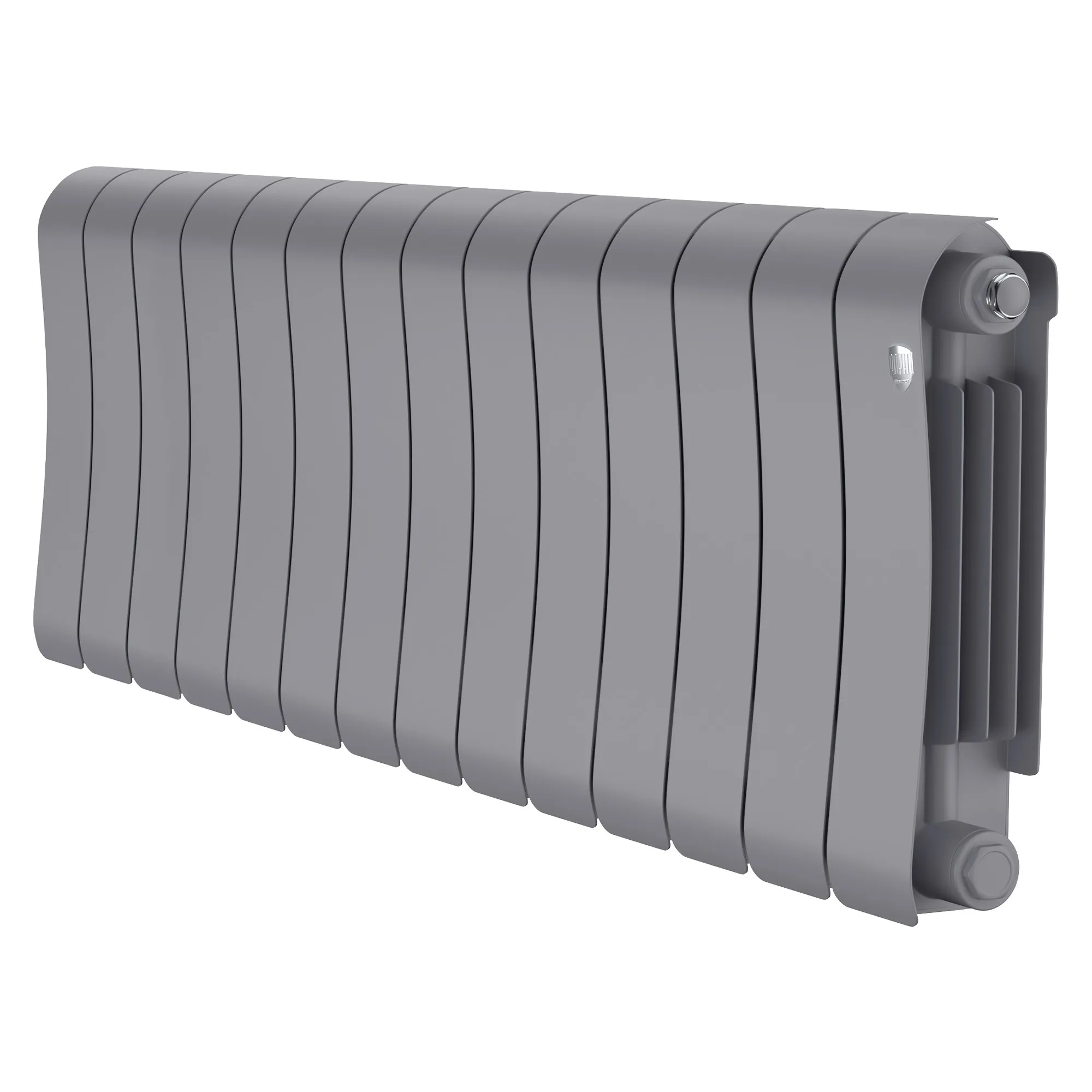 Радиатор биметаллический Royal Thermo Infinity 300 Silver Satin 14 секций, боковое подключение Радиатор биметаллический Royal Thermo Infinity 300 Silver Satin 14 секций, боковое подключение