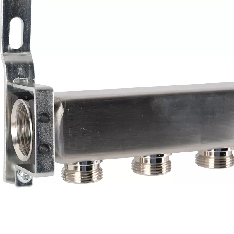 Коллектор Rommer 1"x3/4" на 11 контуров для радиаторной разводки (нерж. сталь) (RMS-4401-000011) Коллектор Rommer 1"x3/4" на 11 контуров для радиаторной разводки (нерж. сталь) (RMS-4401-000011)
