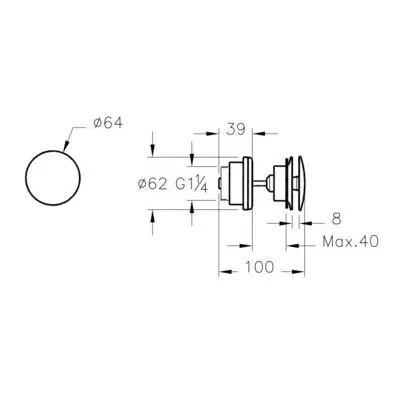 Сливной набор для раковины Vitra (A45148) Сливной набор для раковины Vitra (A45148)