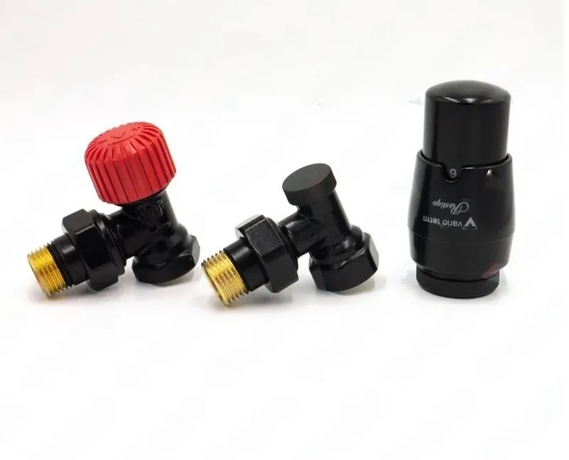 Комплект подключения Vario Term Elegant 1/2" (черный матовый) термостатический угловой (ELGS0224C/FK) Комплект подключения Vario Term Elegant 1/2" (черный матовый) термостатический угловой (ELGS0224C/FK)