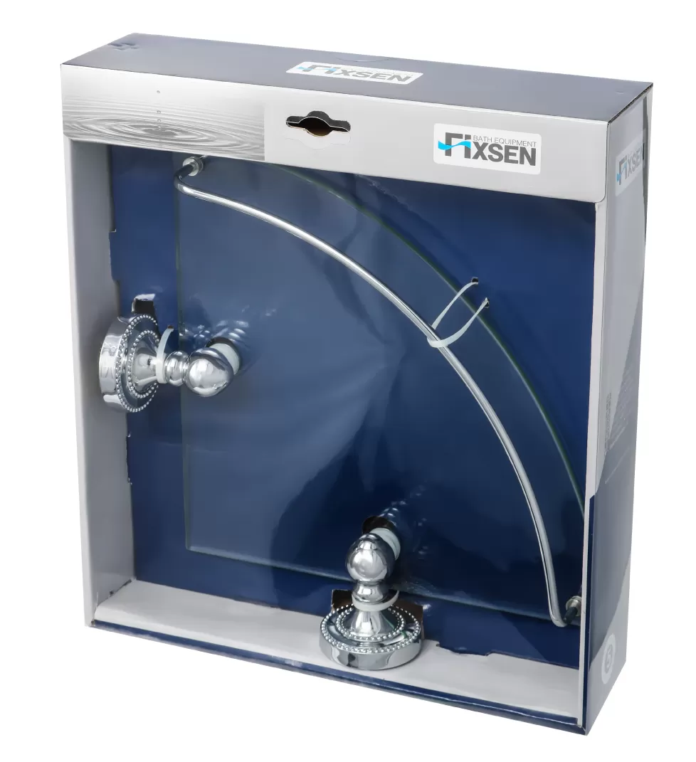 Полка FIXSEN Style стеклянная угловая (FX-41103A) Полка FIXSEN Style стеклянная угловая (FX-41103A)