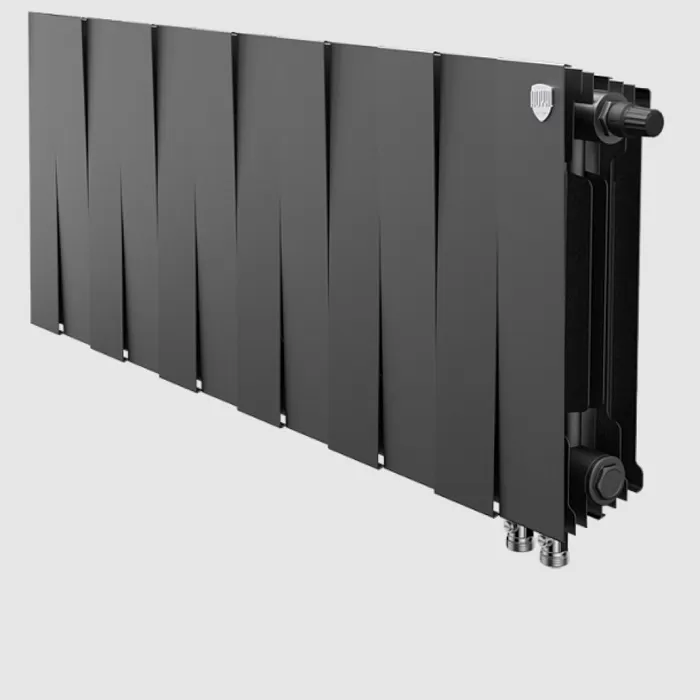 Биметаллический радиатор Royal Thermo PianoForte 300 Noir Sable VDR 12 секций с нижним подключением