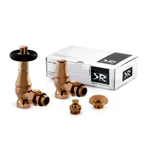 Комплект термостатических угловых клапанов SR Rubinetterie Old Style 1/2", бронза (K367-1500Z000) Комплект термостатических угловых клапанов SR Rubinetterie Old Style 1/2", бронза (K367-1500Z000)