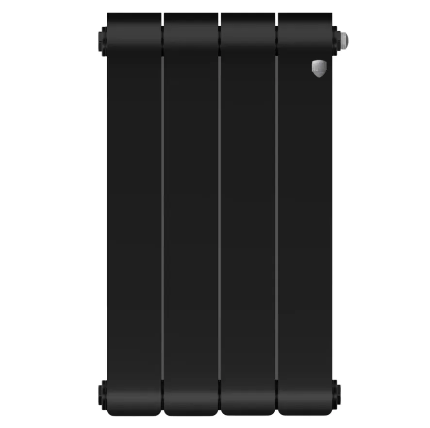 Радиатор биметаллический Royal Thermo Infinity 500 Noir Sable VR80 4 секции, нижнее подключение Радиатор биметаллический Royal Thermo Infinity 500 Noir Sable VR80 4 секции, нижнее подключение