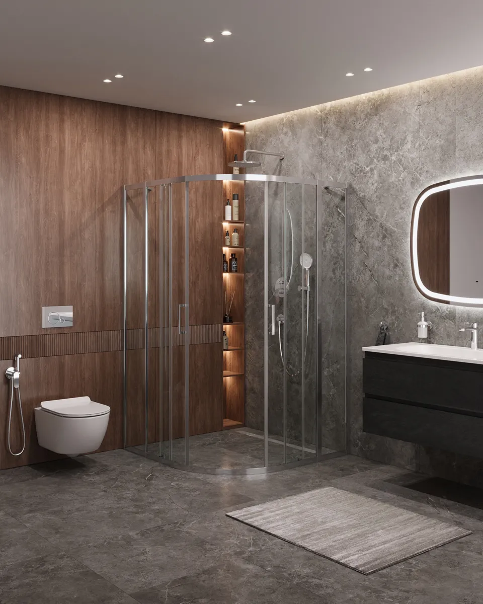 Душевой уголок Cezares Molveno 110x110x195 мм, полукруглый, хром (MOLVENO-R-22-80+30-C-Cr-IV) Душевой уголок Cezares Molveno 110x110x195 мм, полукруглый, хром (MOLVENO-R-22-80+30-C-Cr-IV)