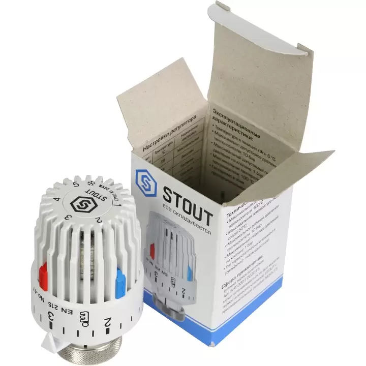 Термостатическая головка Stout газовая M30x1,5 (арт. SHT-0001-003015)