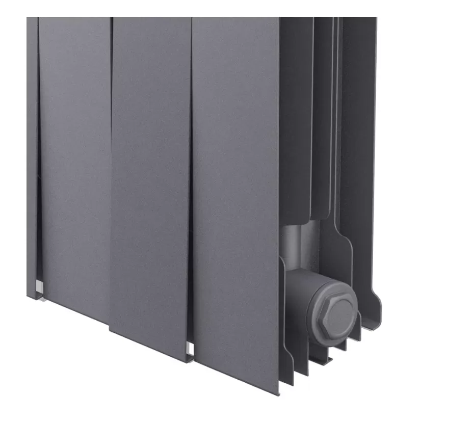 Радиатор биметаллический Royal Thermo PianoForte Satin Silver 500 8 секций, боковое подключение Радиатор биметаллический Royal Thermo PianoForte Satin Silver 500 8 секций, боковое подключение