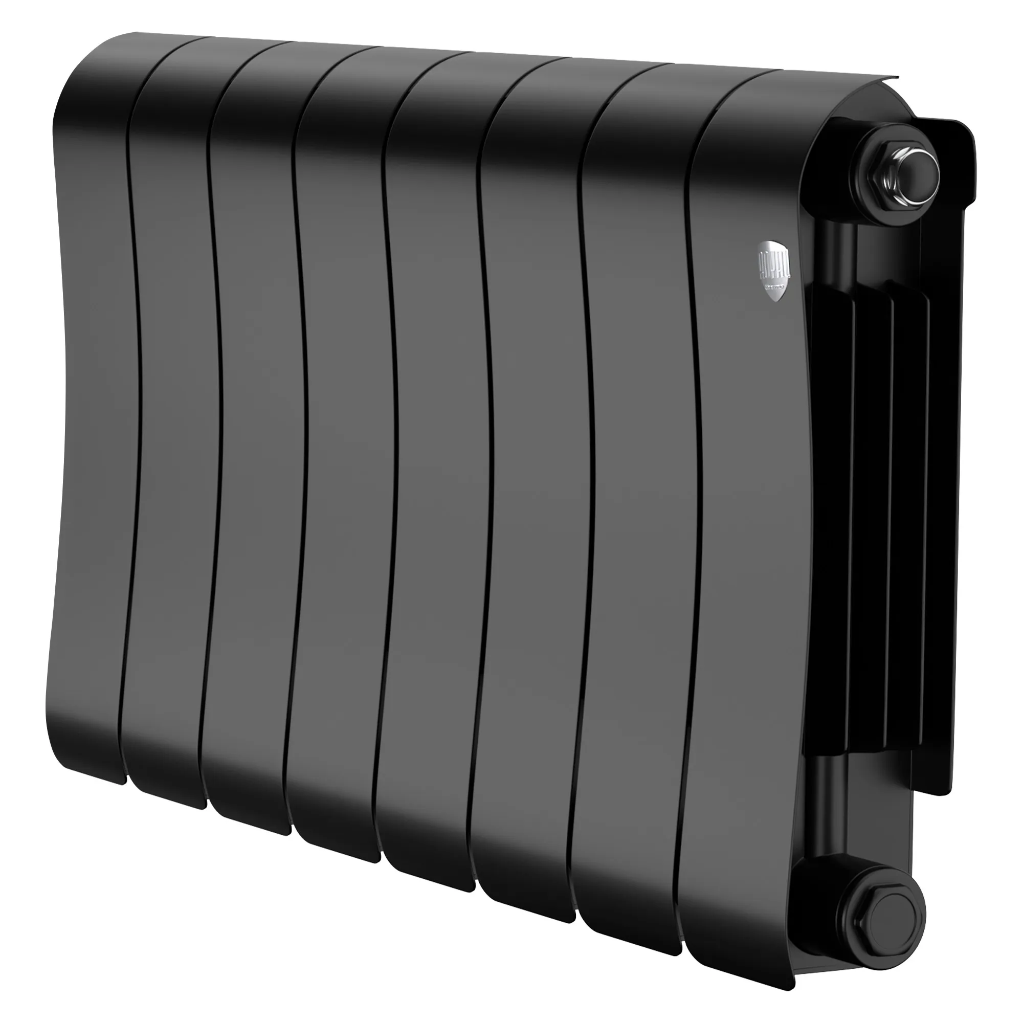 Радиатор биметаллический Royal Thermo Infinity 300 Noir Sable 8 секций, боковое подключение