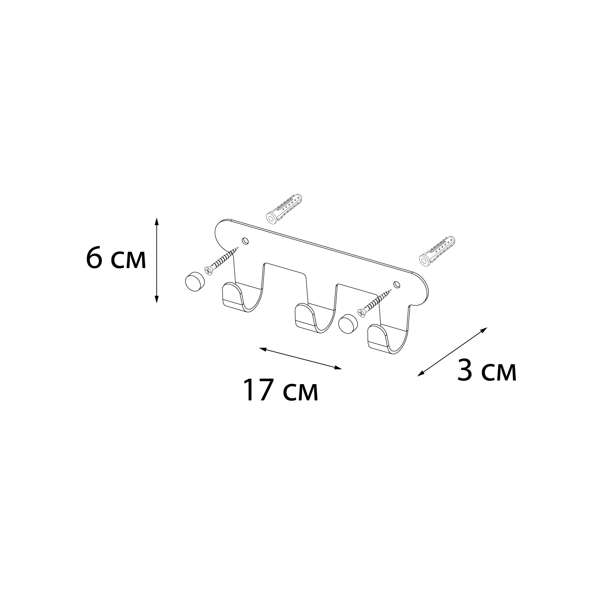 Планка 3 крючка Fixsen PRACTICA, хром (FX-805-3) Планка 3 крючка Fixsen PRACTICA, хром (FX-805-3)