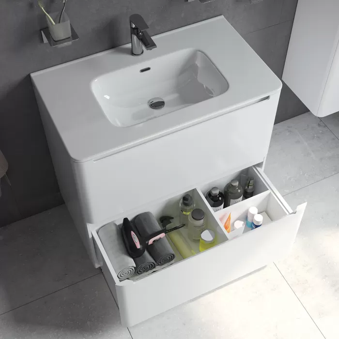 Тумба с раковиной Iddis  Edifice белая,  80 см (EDI80WFi95K)