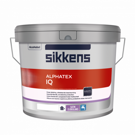 Sikkens Alphatex IQ для внутренних и наружных работ акриловая полуматовая, Полупрозрачный