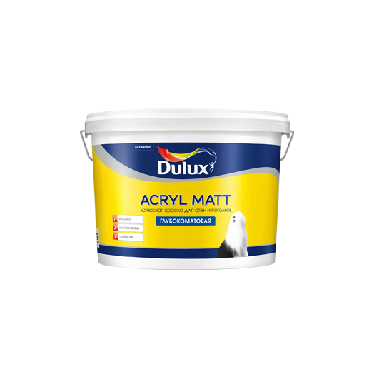 Dulux Acryl Matt латексная глубокоматовая, Бесцвеный