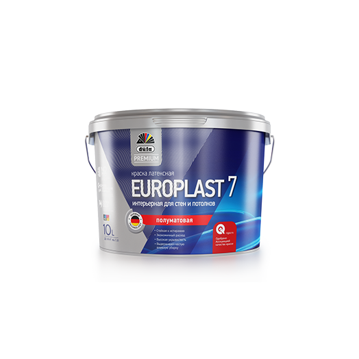 Dufa Premium Europlast для стен и потолков водно-дисперсионная полуматовая, Белый Dufa Premium Europlast для стен и потолков водно-дисперсионная полуматовая, Белый