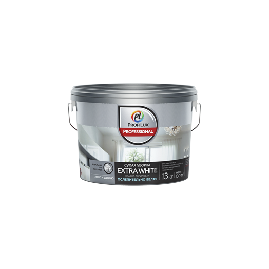 Profilux Professional Extra white для стен и потолков водно-дисперсионная матовая, Белый Profilux Professional Extra white для стен и потолков водно-дисперсионная матовая, Белый