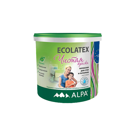 Alpa Ecolatex для стен и потолков латексная матовая, Белый