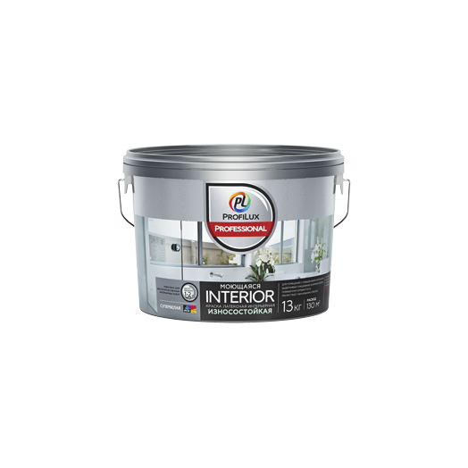 Profilux Professional Interior для влажных помещений латексная моющаяся матовая, Белый Profilux Professional Interior для влажных помещений латексная моющаяся матовая, Белый