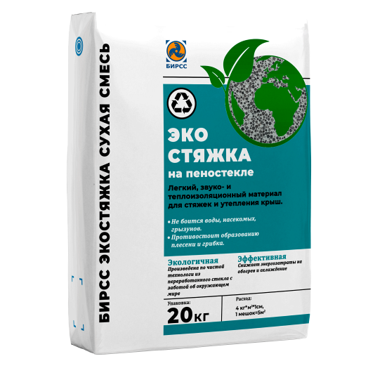 Легкая звукоизоляционная стяжка Эко Стяжка (20) БИРСС