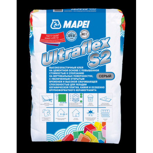 ULTRAFLEX S2 клей для крупноформатного керамогранита MAPEI 25кг