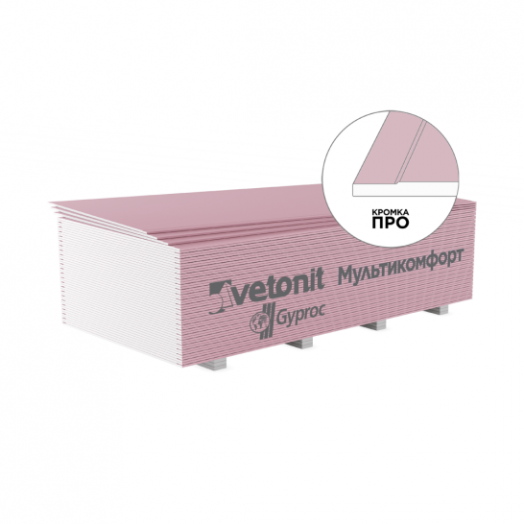 Гипсокартон Vetonit Мультикомфорт 2000x1200x12,5 мм /48/