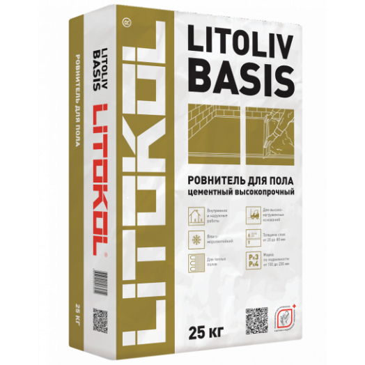 Грубый ровнитель для пола LITOKOL LITOLIV BASIS 25 кг Грубый ровнитель для пола LITOKOL LITOLIV BASIS 25 кг