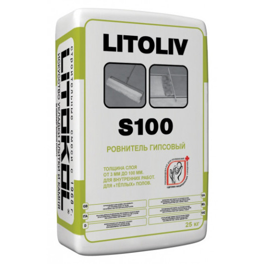 Гипсовый ровнитель для пола LITOKOL LITOLIV S100 25 кг