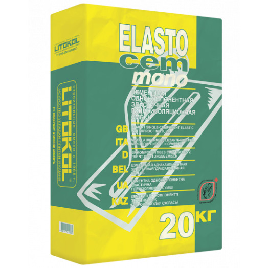 Гидроизоляционная смесь LITOKOL ELASTOCEM MONO 20кг