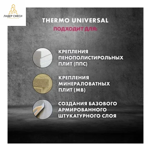 Клей для теплоизоляции Ceresit Термо Юниверсал 25 кг Клей для теплоизоляции Ceresit Термо Юниверсал 25 кг