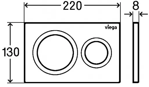796389 Prevista Панель смыва для унитазов Visign for Style 20, пластик, матовый черный, модель 8610.1 796389 Prevista Панель смыва для унитазов Visign for Style 20, пластик, матовый черный, модель 8610.1