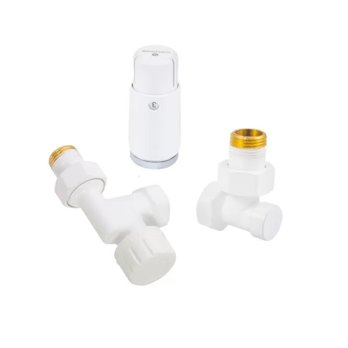 Комплект узла нижнего подкл SCHLOSSER осевой STANDARD MINI 1/2" (белый) с термоголовкой MINI DIAMANT М30х1,5 (602200126)
