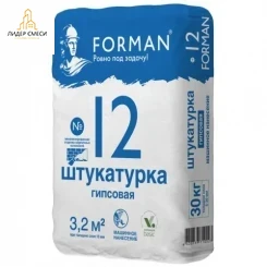 Штукатурка гипсовая Форман 12 Машинного нанесения белая 30 кг