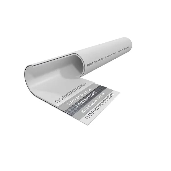 Полипропиленовая труба Tebo 25 SDR6 25x4.2 (армированная алюминием в центре) 4 м
