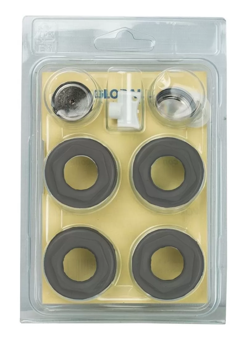 Монтажный набор Global KIT 1/2 для радиатора (Grigio Scuro Opaco Metallizzato) черный (011046 07)