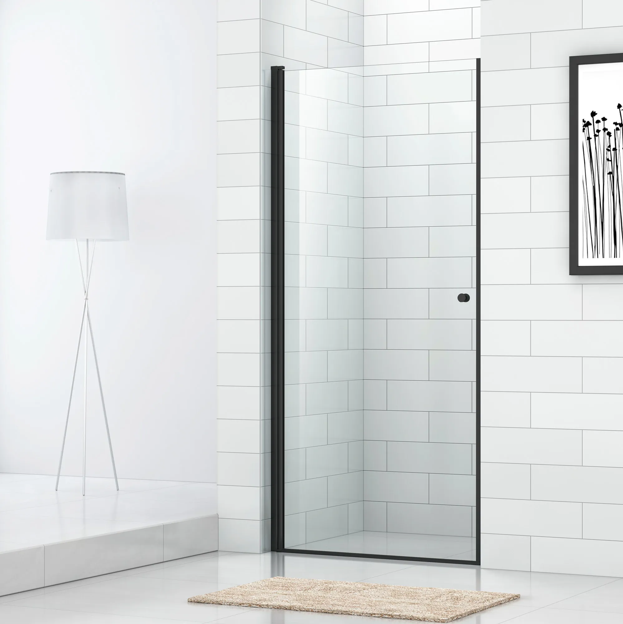 Душевая дверь Cezares Eco 80x190 мм, прямоугольная, nero (ECO-O-B-1-80-C-NERO)