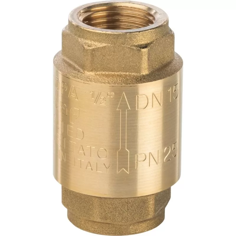 Клапан обратный Stout 3/4" пружинный муфтовый с металлическим седлом