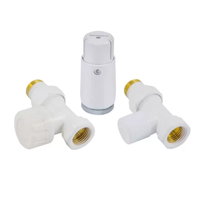 Комплект узла нижнего подкл SCHLOSSER прямой STANDARD MINI 1/2" (белый) с термоголовкой MINI DIAMANT М30х1,5 (602200057)