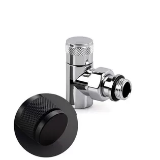 Запорный клапан угловой SR Rubinetterie Tondera 1/2", чёрный (0670-1500VC0S)