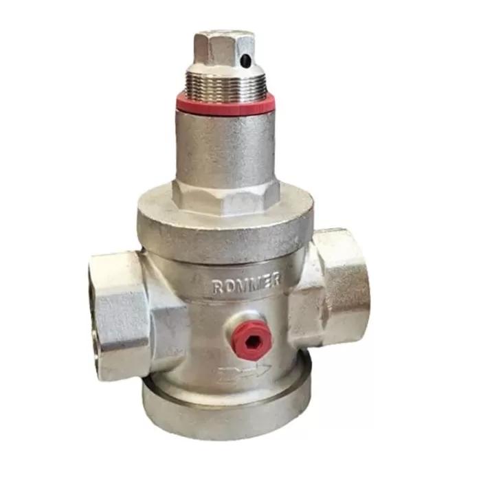 Редуктор давления Rommer 1/2" PN25 с выходом под манометр, внутренняя резьба (RVS-0008-000015)