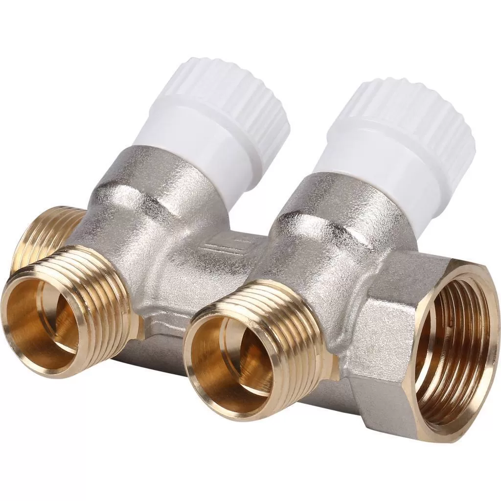 Коллектор STOUT распределительный 3/4", 2 отвода 1/2" (SMB 6851 341202)
