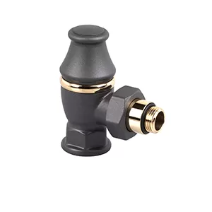 Запорный клапан SR Rubinetterie Liberty угловой 1/2" x3/4", цвет антрацит (0323-2000V00P)