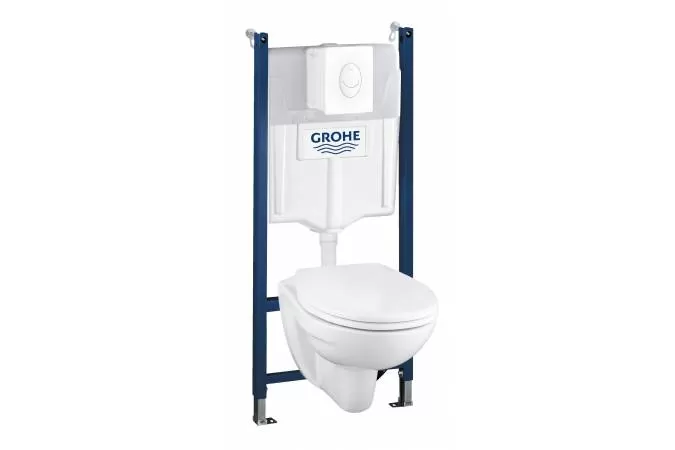 Комплект инсталляция и унитаз подвесной безободковый Grohe Solido (39116000)