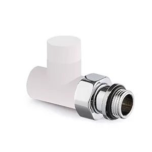 Клапан запорный SR Rubinetterie Tondera Light прямой 1/2", цвет белый (0779-1500VC0A)