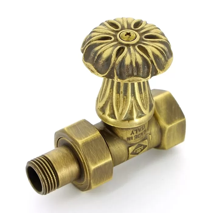 Вентиль ручной Carlo Poletti Artistic НВ 1/2" верхний прямой, бронза (V67710MAXX)