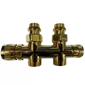 Узел нижнего подключения SR Rubinetterie Tondera прямой 1/2"х3/4"Е Золото (0682-1500D0E0)