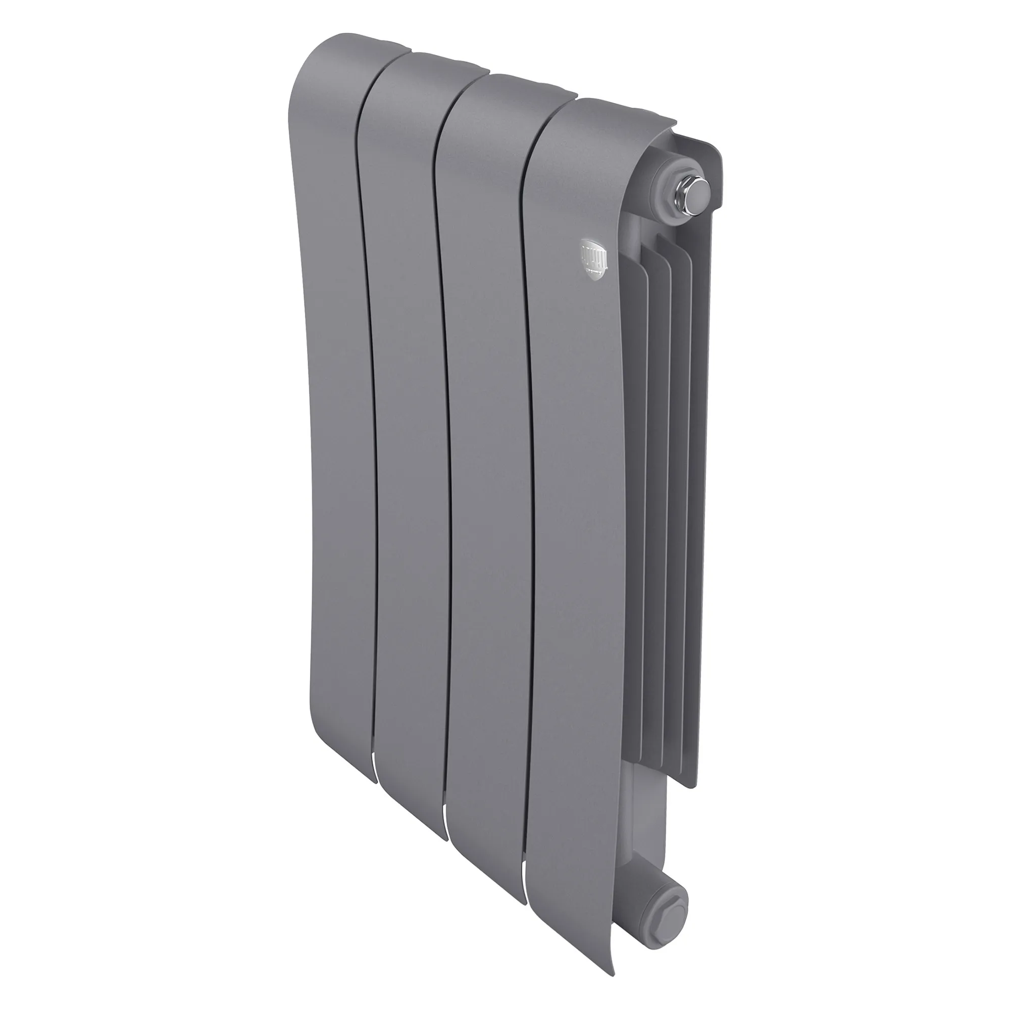 Радиатор биметаллический Royal Thermo Infinity 500 Silver Satin 4 секции, боковое подключение