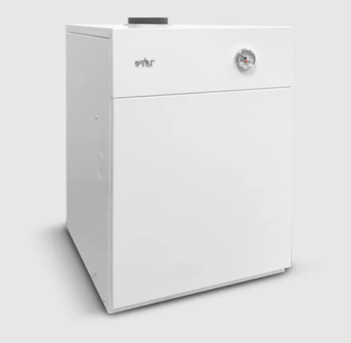Газовый напольный чугунный котел Очаг КЧГ- 70 Е, газовый клапан SIT