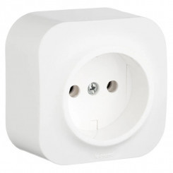 Розетка Legrand Quteo одноместная без заземления белая