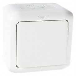 Выключатель Legrand Quteo одноклавишный IP 44 белый